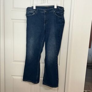 Women’s Silver Dark Blue Denim Jeans